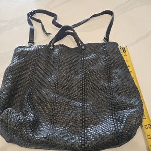 Kooba Dark Woven Shoulder Bag